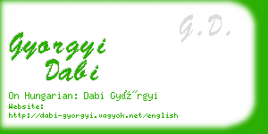 gyorgyi dabi business card